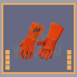 Kaynak eldiveni, yüksek ısıya dayanıklı, dayanıklı ve iş güvenliği standartlarına uygun eldiven