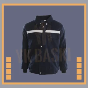 Reflektörlü polar mont, dayanıklı, sıcak tutan ve iş güvenliği standartlarına uygun iş montu